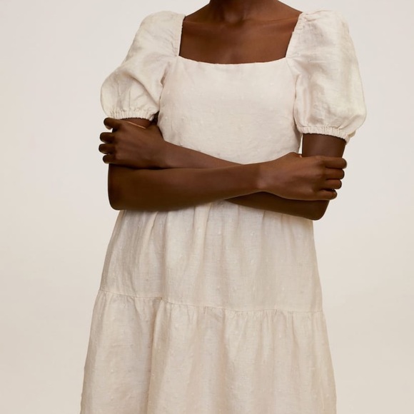 MNG Ruffled Linen Dress - Picture 10 of 13